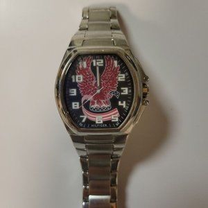 TOMMY HILFIGER Men's America Stainless Steel Quartz Watch Very Rare F-90256 ASIS